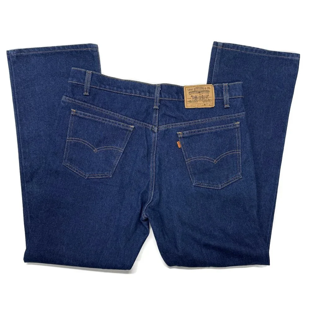 Vintage Levis Jeans Orange Tab Mens 38 x 32 Blue 20516‎ 0914 USA Made Denim